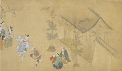 Genrescènes van de vier jaargetijden door Hishikawa Moronobu