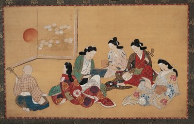 Muzikaal gezelschap door Hishikawa Moronobu
