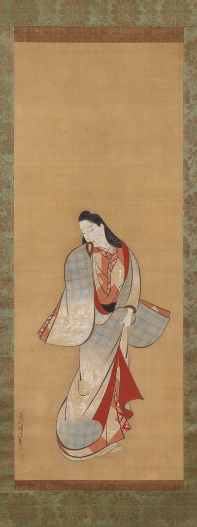 Stehende Schönheit door Hishikawa Moronobu