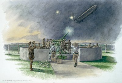 Lodge Hill Battery, Chatham, Kent, Eerste Wereldoorlog door Historic England Staff graphic artist