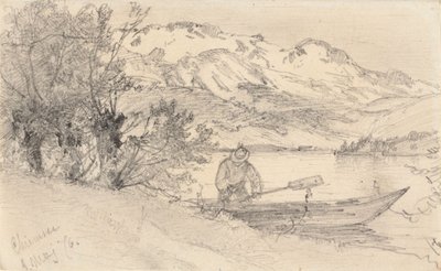 Alpenlandschap vanaf de Chiemsee door Hjalmar Munsterhjelm