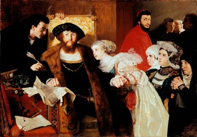 Christiaan II ondertekent het doodvonnis van Torben Oxe door Hjalmer Eilif Emanuel Peterssen