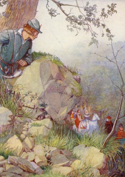 Robin Hood in het Bos door Honor Charlotte Appleton