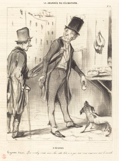 2 uur - De snack van Azor door Honoré Daumier