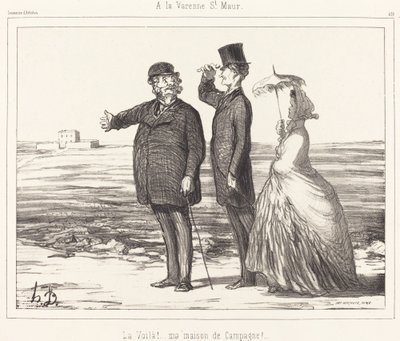 A la Varenne Saint-Maur door Honoré Daumier