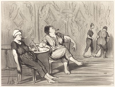 Bij de Drinkplaats door Honoré Daumier