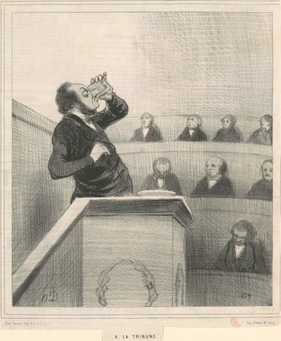 Op het podium door Honoré Daumier