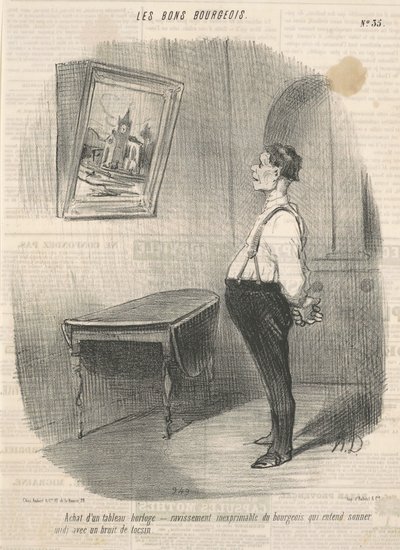 Aankoop van een schilderijklok door Honoré Daumier