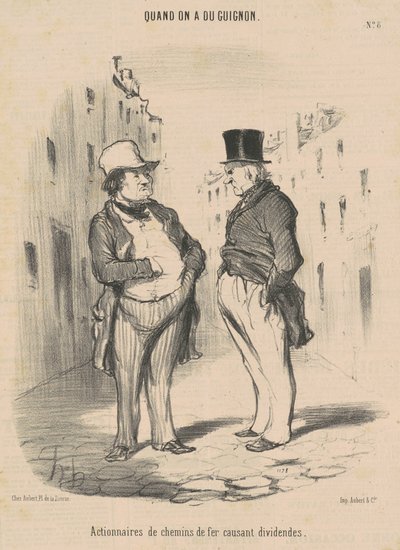 Spooraandeelhouders Bespreken Dividenden door Honoré Daumier