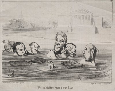 Actualiteiten (Nr. 120): Een minister keert terug naar het water door Honoré Daumier