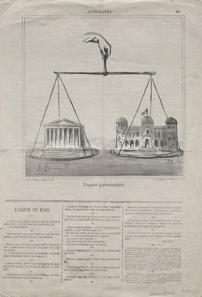 Actualiteiten nr. 10: Parlementair Regime door Honoré Daumier