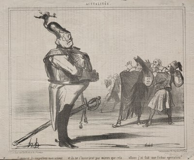 Actualiteiten Nr. 71: Waarom nemen ze mijn geld weg..., 1854 door Honoré Daumier
