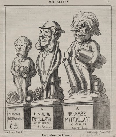 Actualiteiten plaat 98: Beelden van de toekomst, 1868 door Honoré Daumier