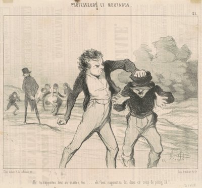 Ah! Je Brengt Alles Terug naar de Meester door Honoré Daumier