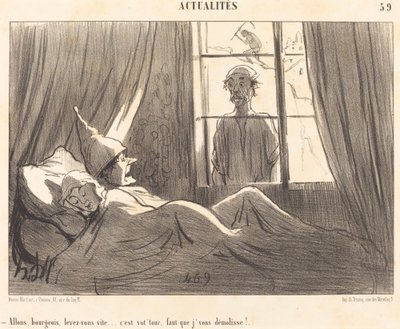 Kom op, burgers, sta snel op... door Honoré Daumier