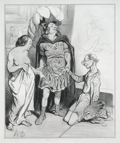 Apelles en Campaste door Honoré Daumier