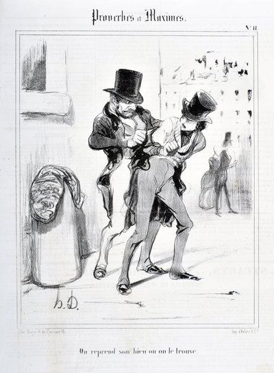 Werk van Honore Daumier (1808-1879). Charivari dateert uit 1840: Serie 