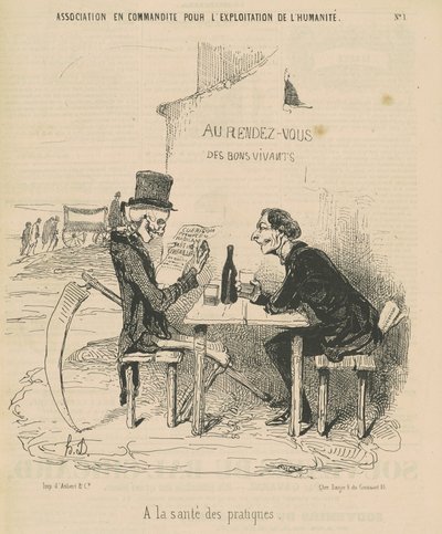 Vennootschap voor de Tentoonstelling van de Mensheid aan de Gezondheid van de Praktijken door Honoré Daumier
