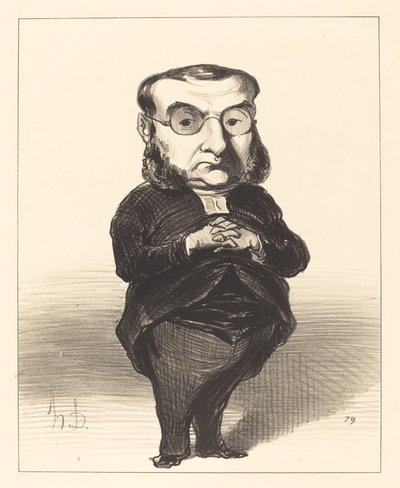 Ath. L. Charles Coquerel door Honoré Daumier