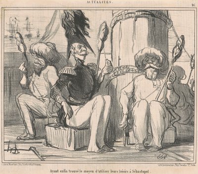 Eindelijk een manier gevonden om hun vrije tijd te benutten! door Honoré Daumier