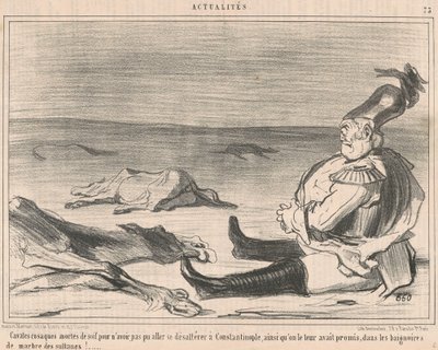 Kozakkenpaarden gestorven van dorst ... door Honoré Daumier