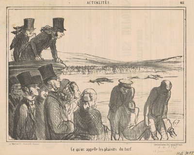 Wat men de geneugten van de renbaan noemt door Honoré Daumier