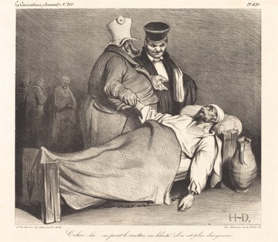 Die kunnen we vrijlaten! Hij is niet langer gevaarlijk! door Honoré Daumier