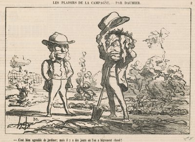Het is heel aangenaam om te tuinieren door Honoré Daumier