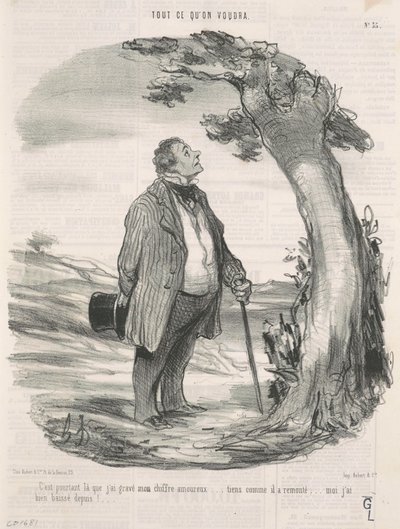 Het is toch daar dat ik mijn cijfer heb gegraveerd door Honoré Daumier