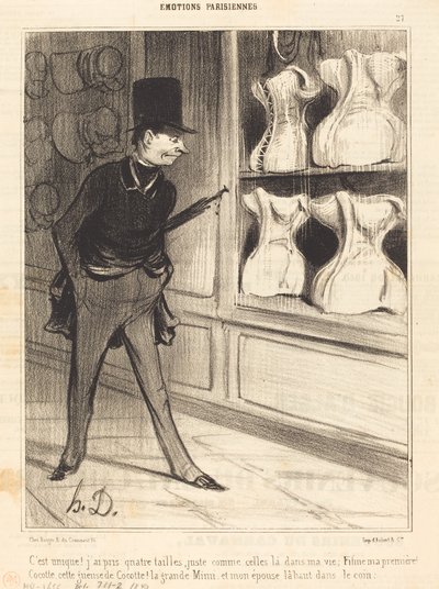 Het is uniek! Ik heb vier maten genomen... door Honoré Daumier