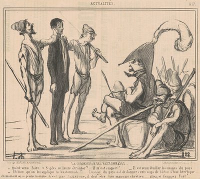 Commissie van de bastonnades door Honoré Daumier