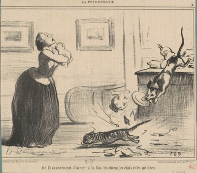 Over het Ongemak van Gelijktijdig Liefhebben ... door Honoré Daumier