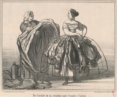 Over het nut van de hoepelrok om de accijns te ontduiken door Honoré Daumier