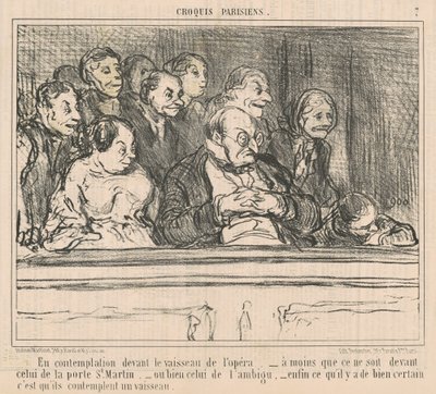 In Contemplatie voor het Schip van de Opera door Honoré Daumier