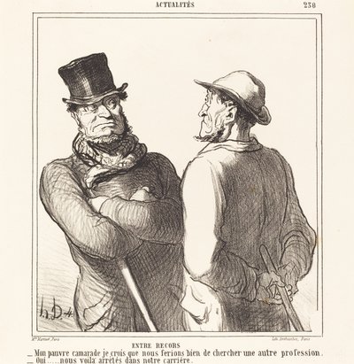 Entre recors door Honoré Daumier