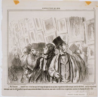 Tentoonstelling van 1859 - Mijn Vrouw... Zoals wij niet zouden hebben door Honoré Daumier