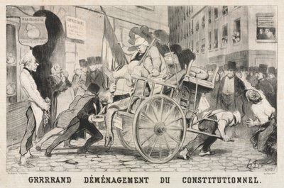 Grote verwijdering van de constitutionele vestiging door Honoré Daumier