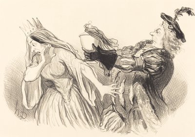 Hamlet door Honoré Daumier