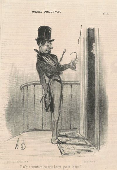 Het is nog geen uur geleden dat ik trek! door Honoré Daumier