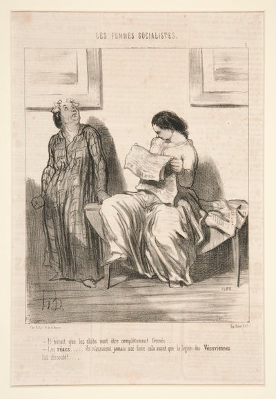 Het schijnt dat de clubs volledig gesloten zullen zijn door Honoré Daumier