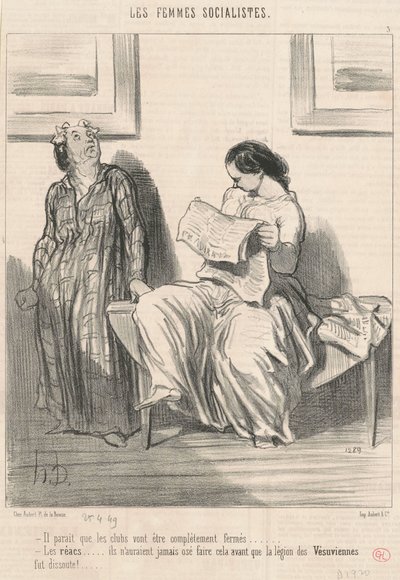 Het schijnt dat de clubs gaan sluiten ... door Honoré Daumier