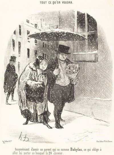Ongemak van een familielid genaamd Babylas... door Honoré Daumier