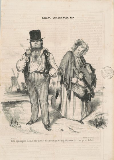 Ik heb je getrouwd om mijn bestaan te betoveren... door Honoré Daumier