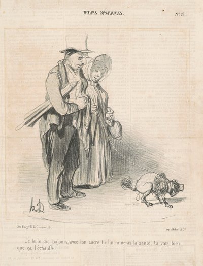 Ik zeg je altijd, met je suiker... door Honoré Daumier