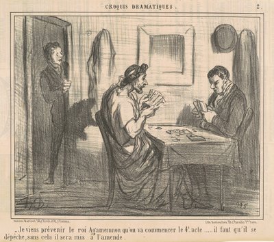 Ik kom koning Agamemnon waarschuwen... door Honoré Daumier
