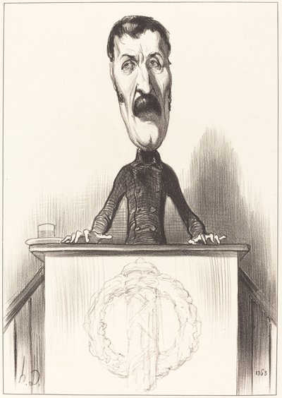 Jules Bastide door Honoré Daumier