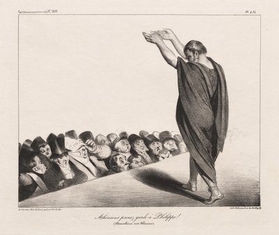 La Caricature, Pl. 454, Atheners Pas op voor Phillip! door Honoré Daumier