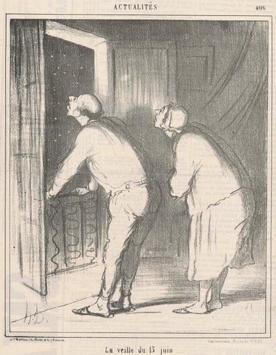 De vooravond van 13 juni door Honoré Daumier