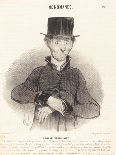 De ingebeelde zieke door Honoré Daumier
