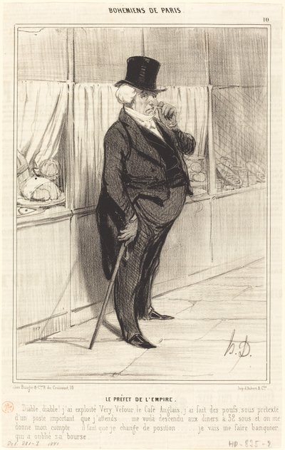 De prefect van het rijk door Honoré Daumier